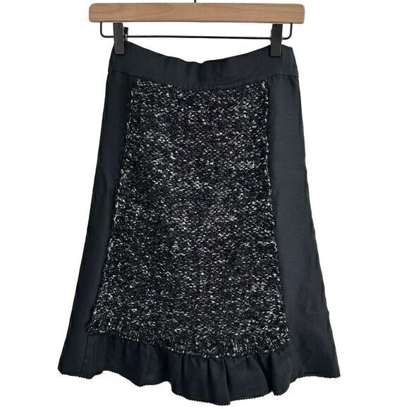 Marc By Marc Jacobs A Line Wool Silk Knee Length Skirt Black Size‎ Extra Small - Picture 1 of 9